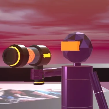 Closeup of the purple protagonist from Project N5