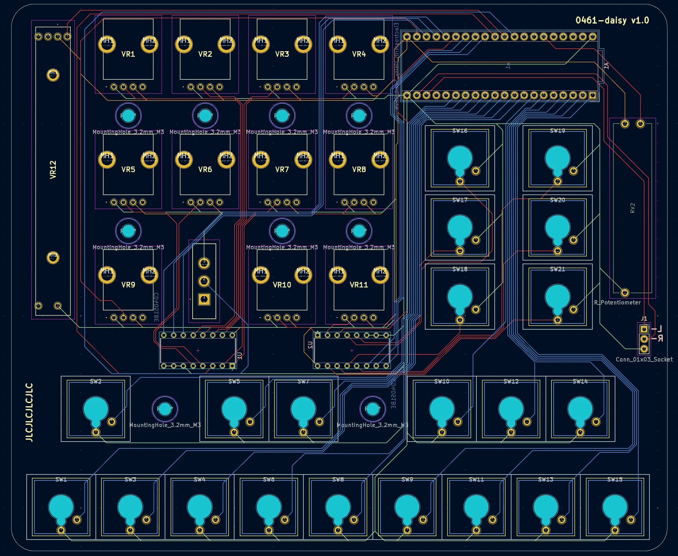 Screenshot of KiCad schematic