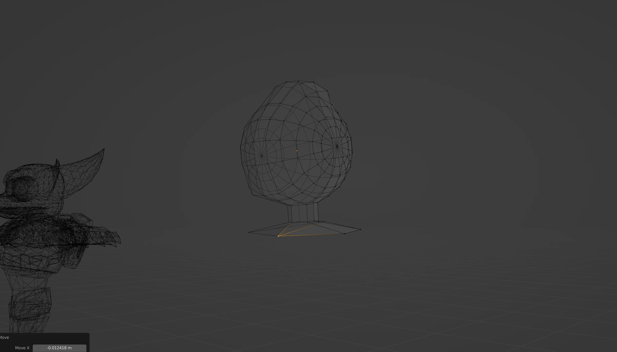 A wiremesh of a mesh with a wiremesh of Ratchet from Ratchet: Gladiator in the background as reference