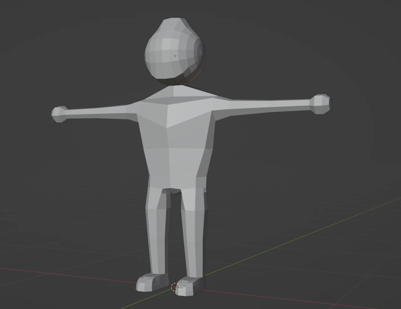 A full-body shot of the newly-modelled character