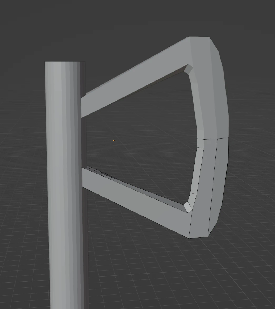 Battle axe with a hollowed-out blade