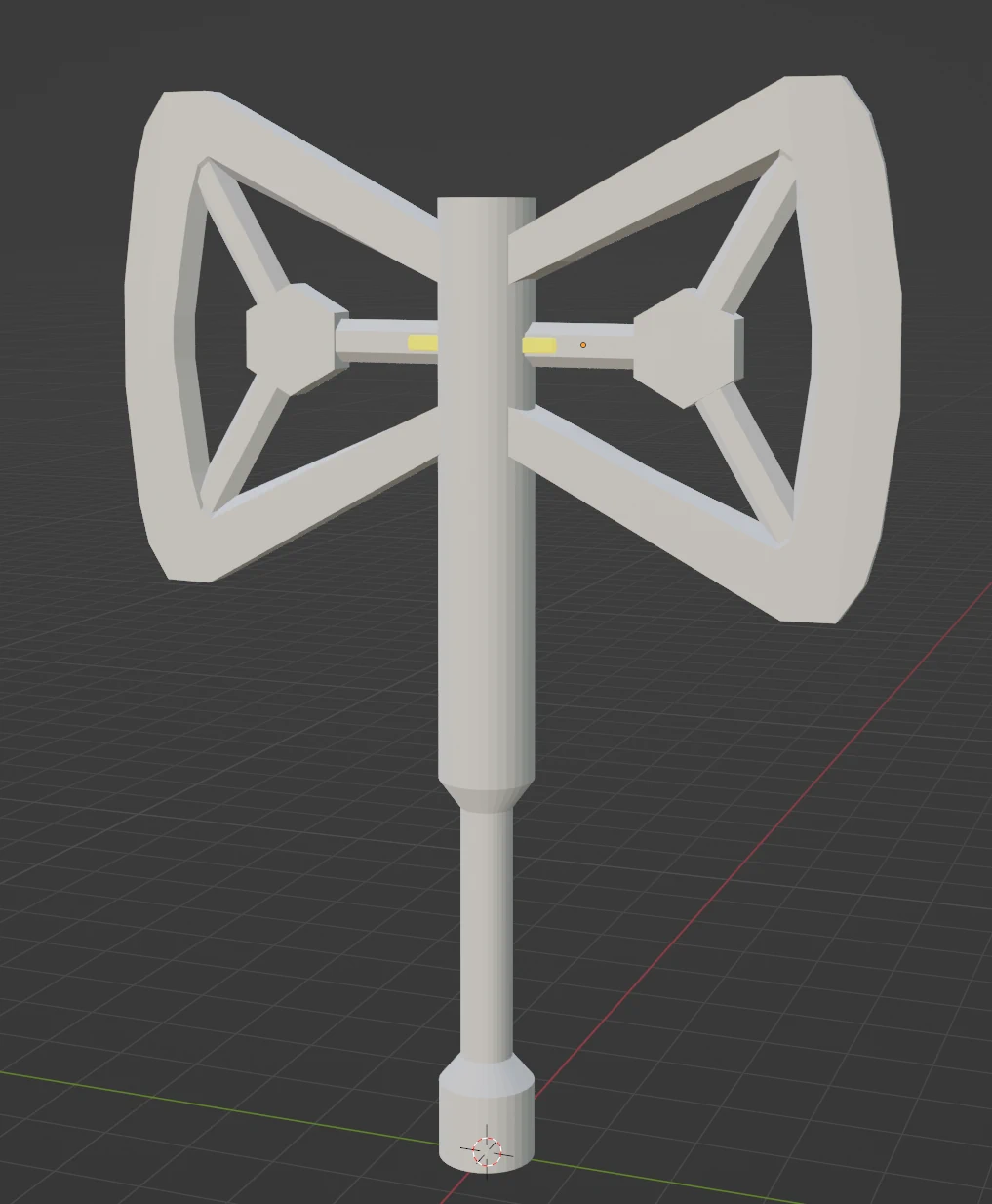 Battle axe with two blades