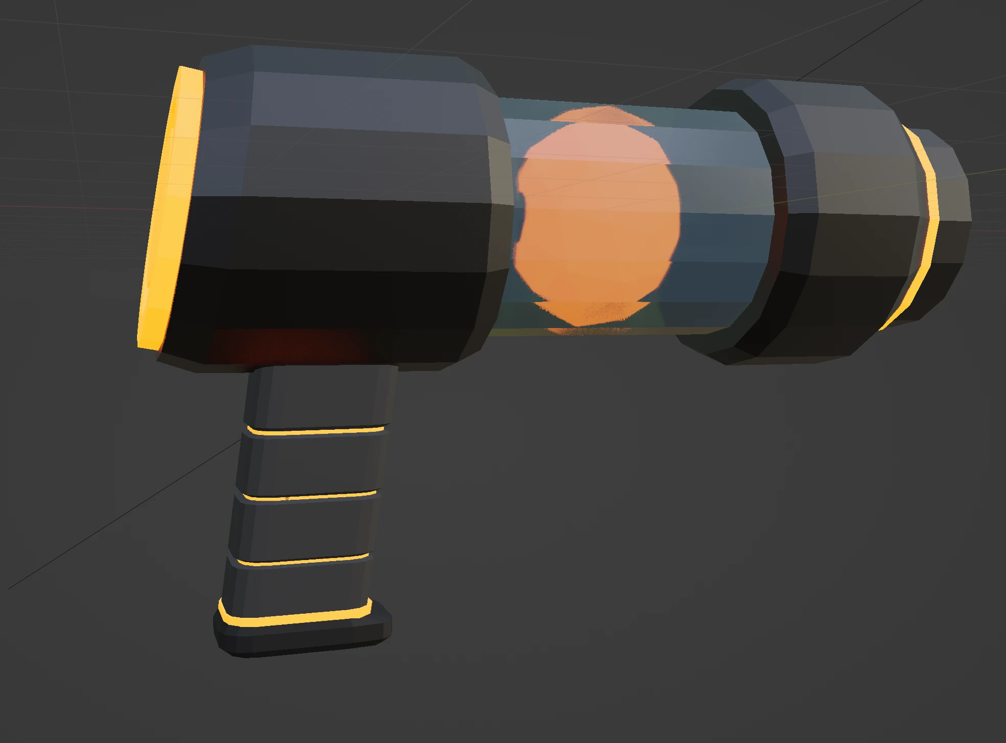 N5 Blaster v2 made from a 16-sided blaster and with additional lights on the grip