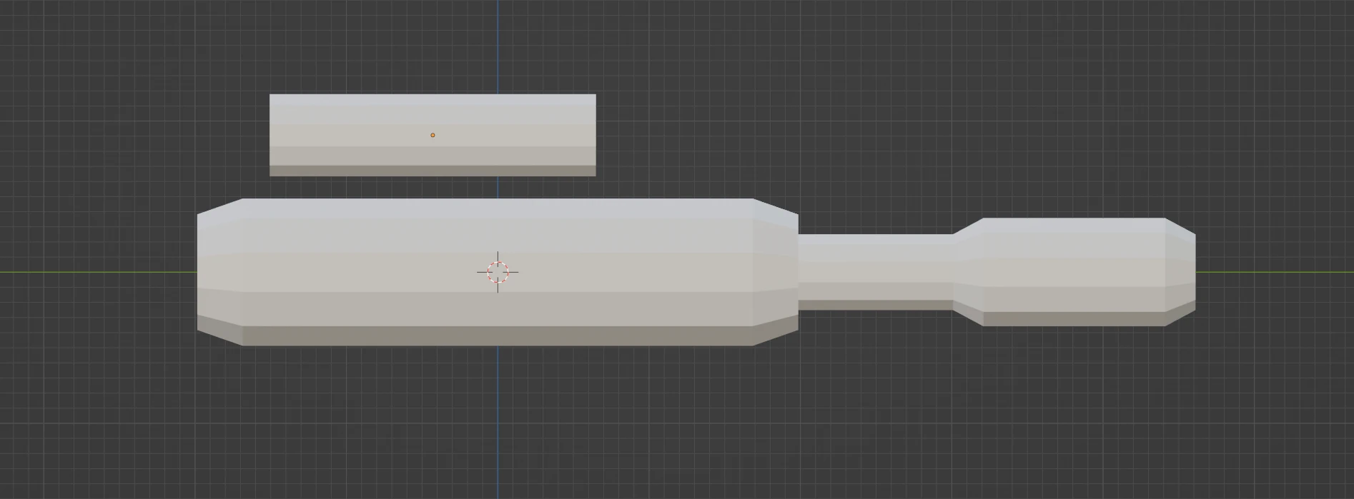 Untextured body and scope of a rifle