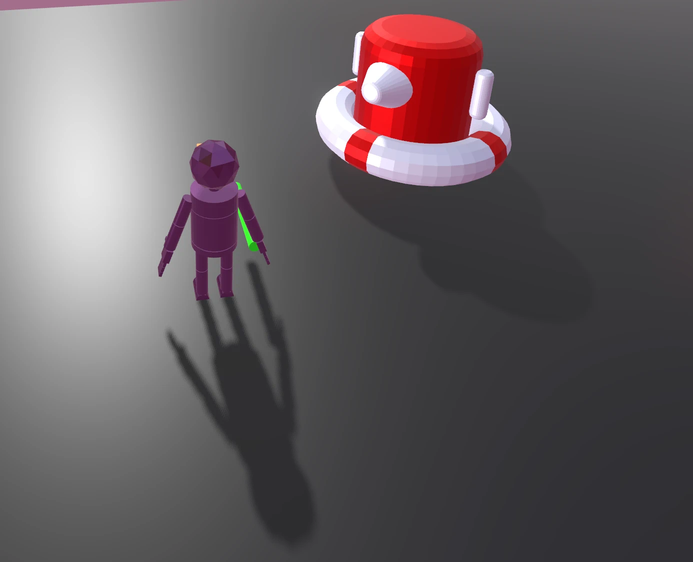 The character standing next to a new enemy