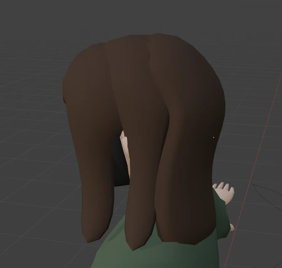 Side view at the character without special shading
