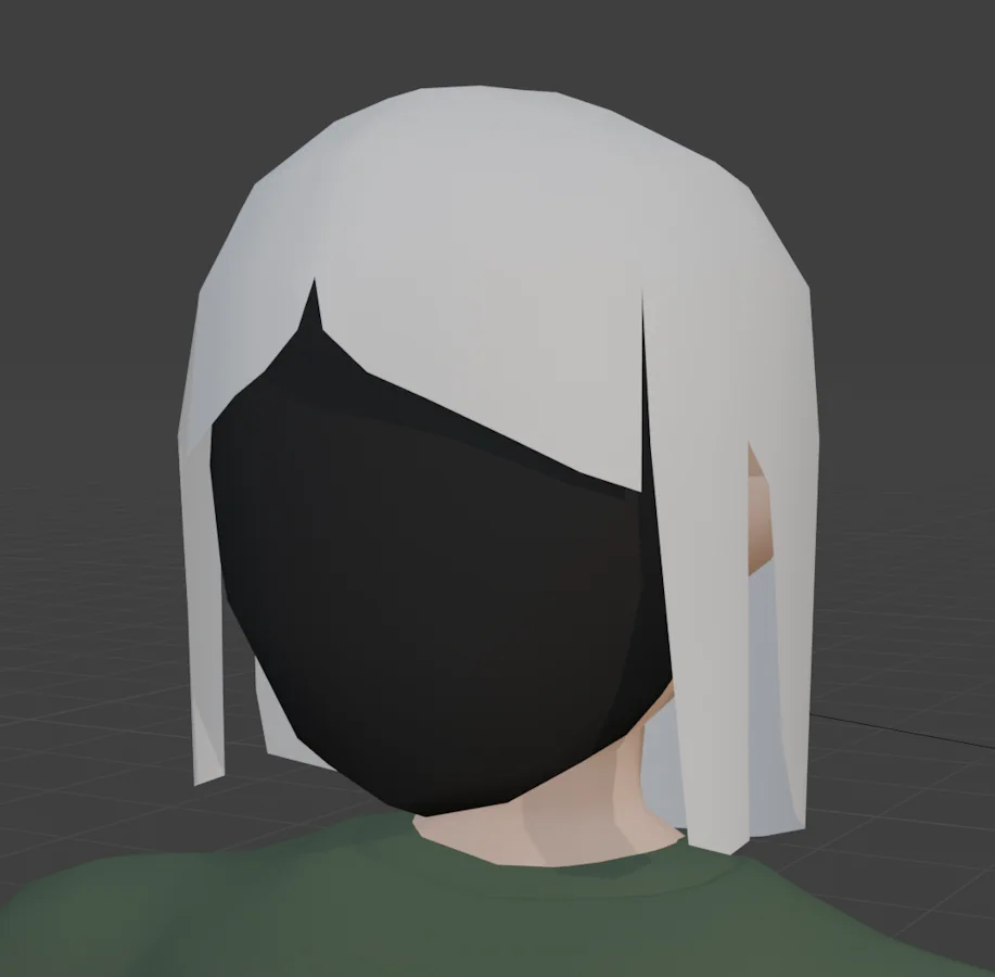 White hair with middle split