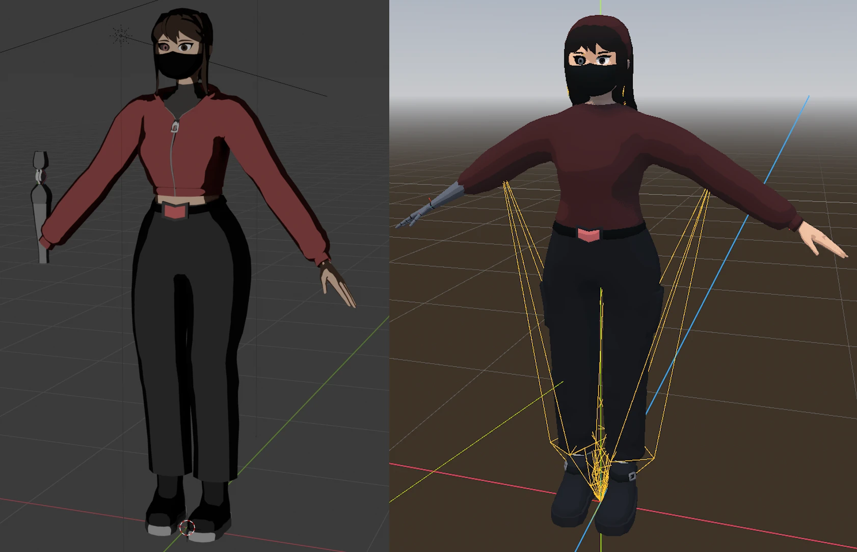 Laura's old model on the right, Laura's new model on the left